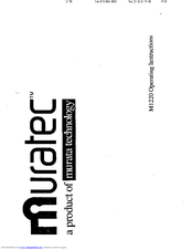 Muratec M-1220 Operating Instructions Manual
