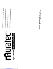 Muratec M-620 Operating Instructions Manual