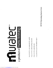 Muratec M-720 Operating Instructions Manual
