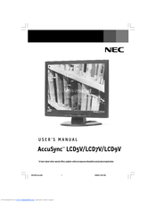 NEC AccuSync LCD5V User Manual