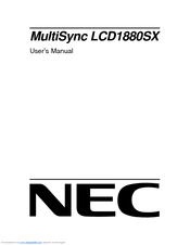 NEC LCD1880SX3 User Manual