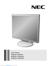 NEC MultiSync LCD1970VX User Manual