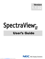 NEC SpectraView II LCD2180WG-LED User Manual