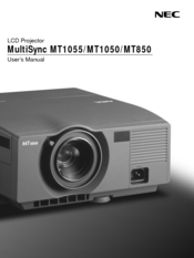 NEC LCDMT1050 User Manual