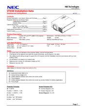NEC VT650 Installation Data