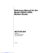 Netgear DG632 - ADSL Modem Router Reference Manual