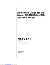 Netgear RO318 Reference Manual