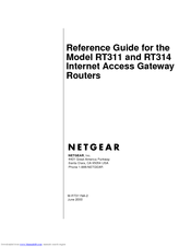 Netgear RT311 Reference Manual