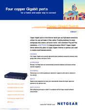 Netgear GS504T - Switch Brochure & Specs