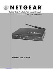 Netgear ProSafe FM114P Installation Manual