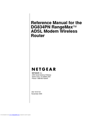 Netgear DG834PN - RangeMax ADSL Modem Wireless Router Reference Manual