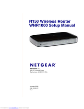 Netgear WNR1000v1 - Wireless- N Router Install Manual