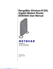 Netgear DGN3500-100NAS User Manual