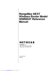 Netgear RangeMax NEXT WNR854T Reference Manual