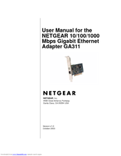 Netgear GA311 - Gigabit PCI Adapter User Manual