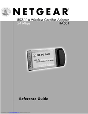 Netgear HA501 - 802.11a Wireless 32-Bit Card Bus Adapter Reference Manual