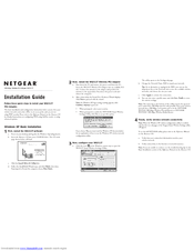 Netgear WG311T Installation Manual