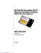Netgear WN511B - Next Wireless Pc Card User Manual