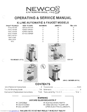 Newco KSP1AF Operating & Service Manual