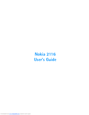 Nokia 2116 User Manual