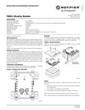 Honeywell NOTIFIER FMM-1 Installation And Maintenance Instructions
