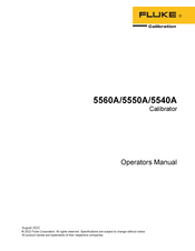 Fluke 5540A Operator's Manual