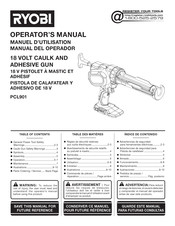Ryobi PCL901B Operator's Manual