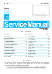 AOC ENVISION L32W661 Service Manual