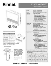 Rinnai EX22DTWN Manual