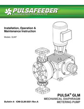 Idex PULSAFEEDER PULSA GLM7 Installation, Operation, &  Maintenance Instruction