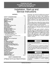 Carrier FAS072 Installation, Start-Up And Service Instructions Manual