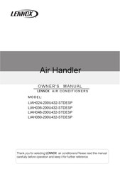 Lennox LIAH024-200U432-STDESP Owner's Manual