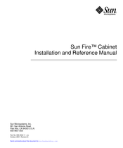 Sun Microsystems Sun Fire Cabinet Installation And Reference Manual