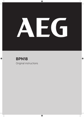 AEG BPN18 Original Instructions Manual