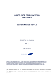 Samsung SAM-CRM-14 Manual