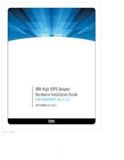 IBM 00AE864 Hardware Installation Manual