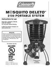 Coleman MOSQUITO DELETO 2100 Instructions For Use Manual