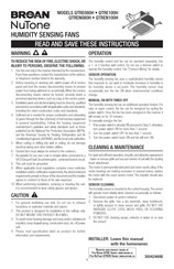 Broan NuTone QTREN100H Instructions Manual