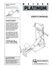 Weider Platinum WESY78733 User Manual