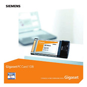 Siemens Gigaset PC Card 108 Manual
