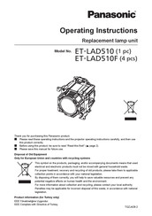 Panasonic ET-LAD510 Operating Instructions