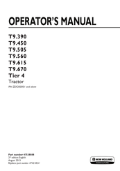 New Holland Tier 4 Operator's Manual