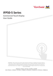 ViewSonic IFP50-5 Series User Manual