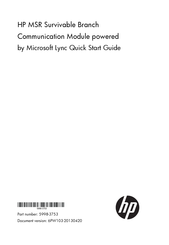 HP JG589A Quick Start Manual