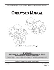 MTD 123cc Operator's Manual