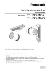 Panasonic ET-JPC200WK Installation Instructions Manual