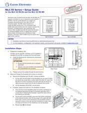Extron electronics MLC 60 Series Setup Manual