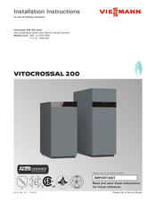 Viessmann VITOCROSSAL 200 CI2 2000 Installation Instructions Manual