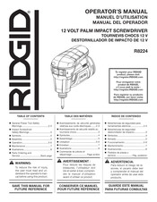 RIDGID R8224 Operator's Manual