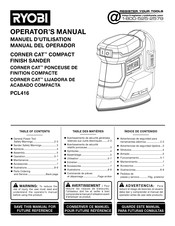 Ryobi CORNER CAT PCL416 Operator's Manual
